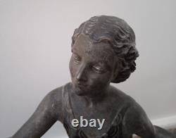 SCULPTURE Anonymous Female Dancer Art Deco Style Circa 1920