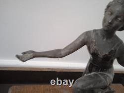 SCULPTURE Anonymous Female Dancer Art Deco Style Circa 1920