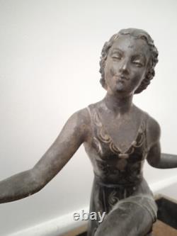 SCULPTURE Anonymous Female Dancer Art Deco Style Circa 1920