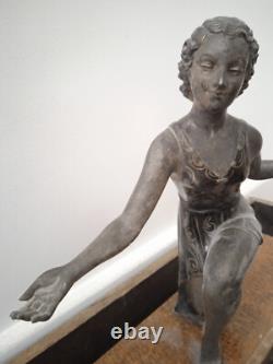 SCULPTURE Anonymous Female Dancer Art Deco Style Circa 1920