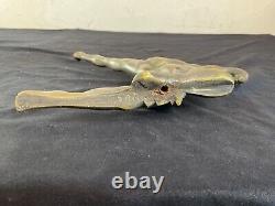 SILVER-PLATED BRONZE ART DECO AUTOMOBILE MASCOTTE signed MADY