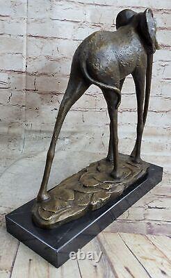 Salvador Dali Elephant With Long Legs Bronze Sculpture Art Deco Figurine