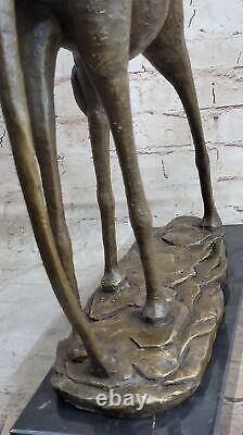 Salvador Dali Elephant With Long Legs Bronze Sculpture Art Deco Figurine