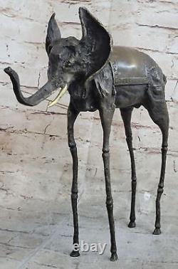 Salvador Dali Elephant with Long Legs Bronze Sculpture Art Deco Cast Statue