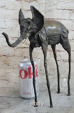 Salvador Dali Elephant with Long Legs Bronze Sculpture Art Deco Cast Statue