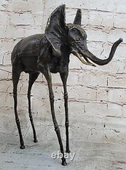 Salvador Dali Elephant with Long Legs Bronze Sculpture Art Deco Cast Statue