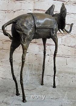 Salvador Dali Elephant with Long Legs Bronze Sculpture Art Deco Cast Statue