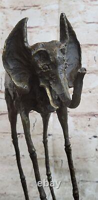 Salvador Dali Elephant with Long Legs Bronze Sculpture Art Deco Cast Statue