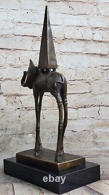 Salvador Dali Elephant with Long Legs Bronze Sculpture Art Deco Figurine