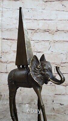 Salvador Dali Elephant with Long Legs Bronze Sculpture Art Deco Figurine