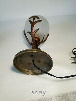 Schneider Bronze Veillous Lamp Art Deco Tulip Gill Decoration Signed