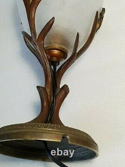 Schneider Bronze Veillous Lamp Art Deco Tulip Gill Decoration Signed