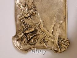 School of Nancy / Art Nouveau Fromont Bowl in Bronze with Columbines 1900