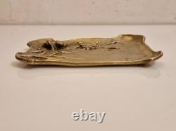 School of Nancy / Art Nouveau Fromont Bowl in Bronze with Columbines 1900