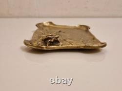 School of Nancy / Art Nouveau Fromont Bowl in Bronze with Columbines 1900