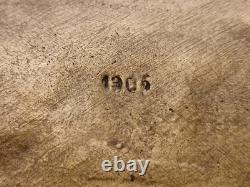 School of Nancy / Art Nouveau Fromont Bowl in Bronze with Columbines 1900