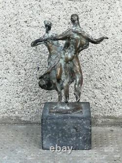 Sculpture Bronze Dancer Tango Style Lucio Fontana Dancer Art Deco Figure