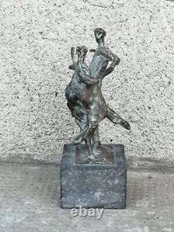 Sculpture Bronze Dancer Tango Style Lucio Fontana Dancer Art Deco Figure