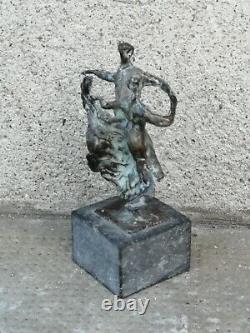 Sculpture Bronze Dancer Tango Style Lucio Fontana Dancer Art Deco Figure