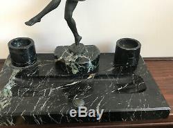 Sculpture Bronze Signed Exotic Dancer Marcel Briant Bouraine Art Deco 1930