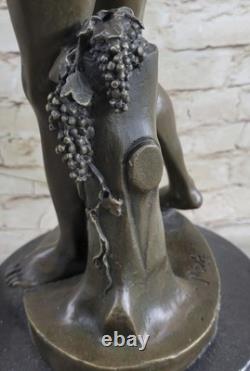 Sculpture Figurine Nude Bacchus in Solid Bronze 100% Art Deco New Sale