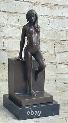 Sculpture Nude Woman Statue Sexy Bronze Art Deco Erotic