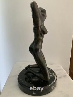 Sculpture Statue Bronze Naked Woman Art Deco