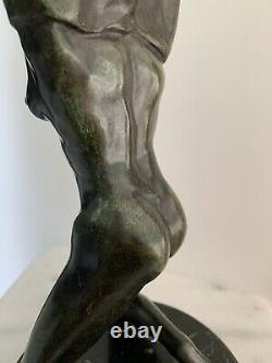 Sculpture Statue Bronze Naked Woman Art Deco