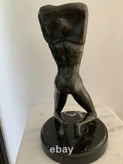 Sculpture Statue Bronze Naked Woman Art Deco