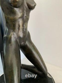 Sculpture Statue Bronze Naked Woman Art Deco