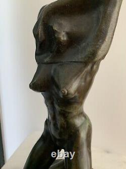 Sculpture Statue Bronze Naked Woman Art Deco