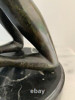 Sculpture Statue Bronze Naked Woman Art Deco