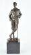 Sculpture Statue Golfer Golf Style Art Deco Style Art Nouveau Solid Bronze Sig