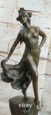 Sculpture Statue Sexy Dancer Art Deco Style Art Nouveau Style Bronze Casting Nr