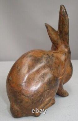 Sculpture Statue of Hare Rabbit Animalier Hunting Style Art Deco Style Art Nouveau