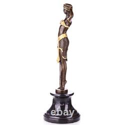Sculpture of a Dancer in Gilded Bronze Art Deco after Demetre Chiparus