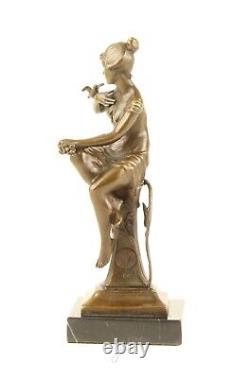 Sculpture of a Seated Lady in Art Deco Style after Nick