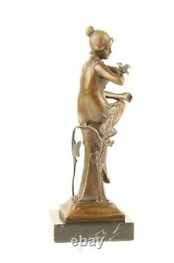 Sculpture of a Seated Lady in Art Deco Style after Nick