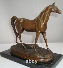 Sculpture statue Horse Animalier Style Art Deco Style Art Nouveau Solid Bronze