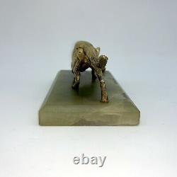 Scupture Bronze Dog Playing The Ball Art Deco Press Paper 1930