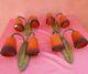 Set Of 4 Double Pairs Of Bronze Applique And Tulip Muller Frès 1920/30