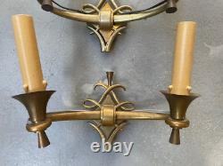 Set of 3 Art Deco Wall Sconces by Jules Leleu