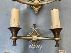 Set of 3 Art Deco Wall Sconces by Jules Leleu