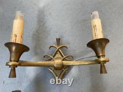 Set of 3 Art Deco Wall Sconces by Jules Leleu