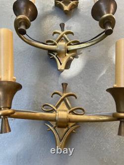 Set of 3 Art Deco Wall Sconces by Jules Leleu