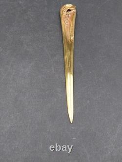 Set of 4 Bronze Art Nouveau and Art Deco Paper Cutters, 14 to 18 cm long