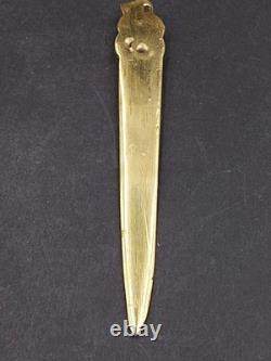 Set of 4 Bronze Art Nouveau and Art Deco Paper Cutters, 14 to 18 cm long