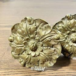 Set of 4 Curtain Rod Finials in Antique Gold Art Deco Ornament