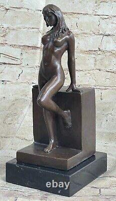 Sexy Chair Bronze Woman Lady Girl Sculpture Statue Art Deco Basic Erotic