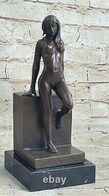 Sexy Chair Bronze Woman Lady Girl Sculpture Statue Art Deco Basic Erotic